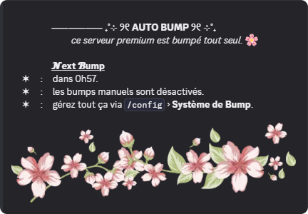 Message affiché quand l'auto-bump est activé