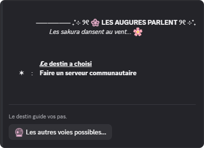 Résultat du tirage annoncé par SakurakiBot