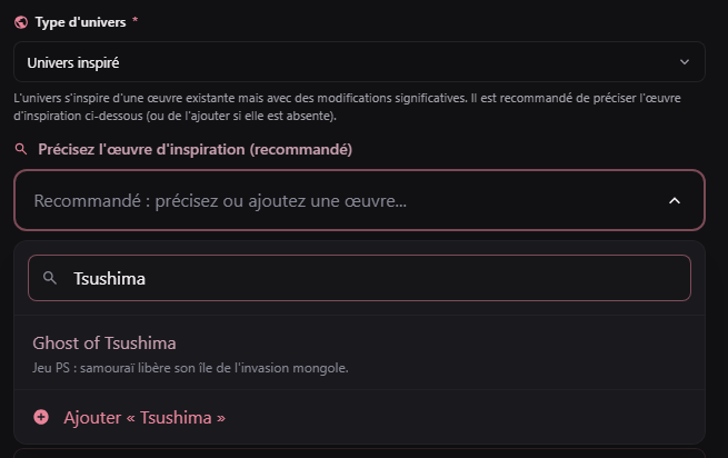 Type d'univers inspiré, avec la recherche d'une œuvre ouverte