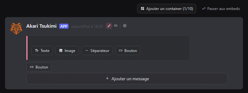Container avec ses quatre types de blocs
