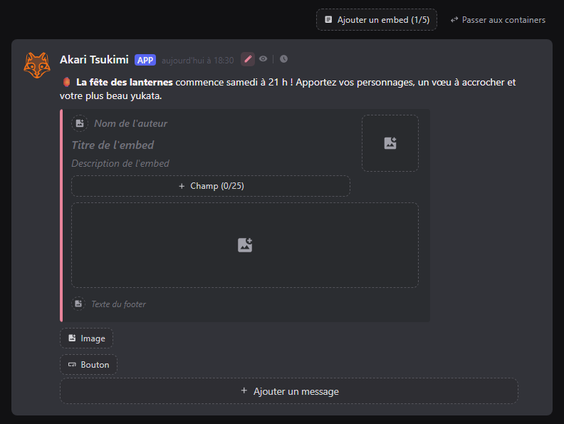 Structure d'un embed avec ses zones cliquables